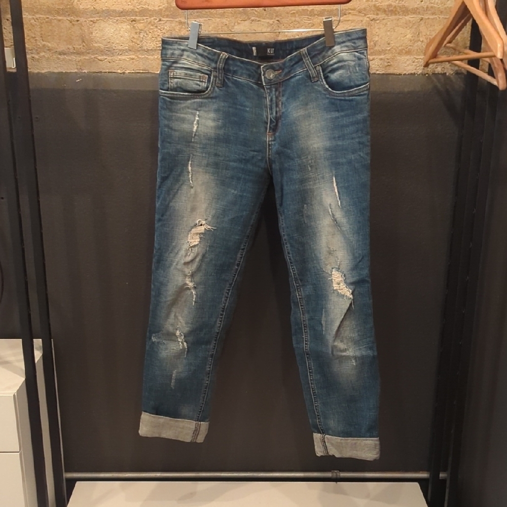 Kut Women's Blue Distressed Jeans